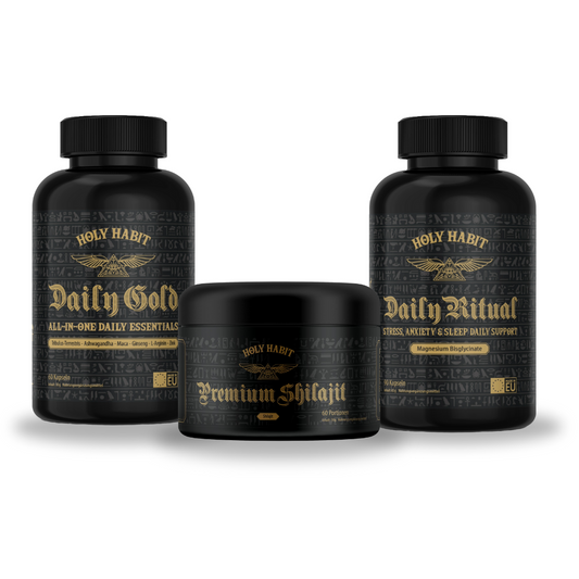 Alpha Stack Bundle | Daily Gold + Daily Ritual + Premium Shilajit